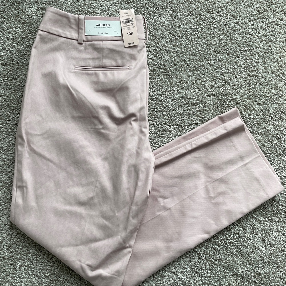 NWT- Ann Taylor Petite Pink Slim Pants